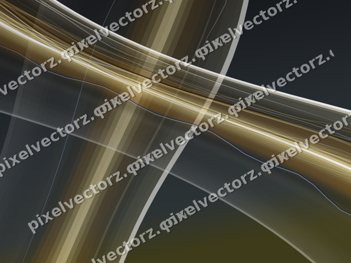 Abstract glass arc in amber and grey