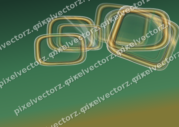 Abstract glass arc in amber and dark green