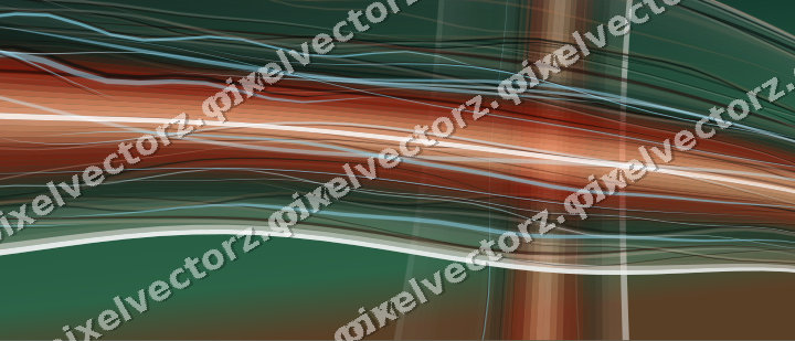Abstract glass arc in dark green and orange
