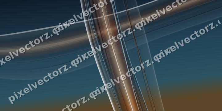 Abstract glass arc in orange and teal