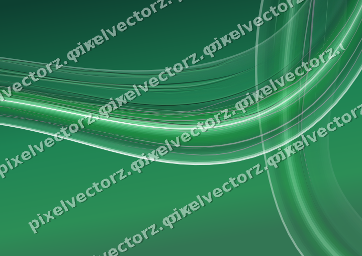 Abstract glass arc in green and teal