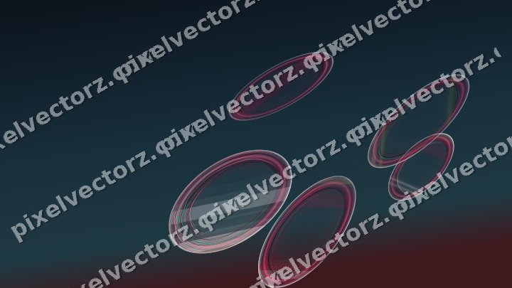 Abstract glass arc in dark lime and dark pink