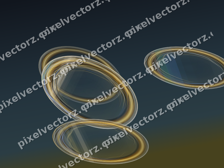 Abstract glass arc in amber and green