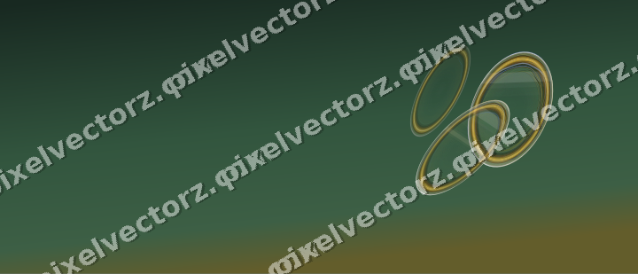 Abstract glass arc in dark green and amber