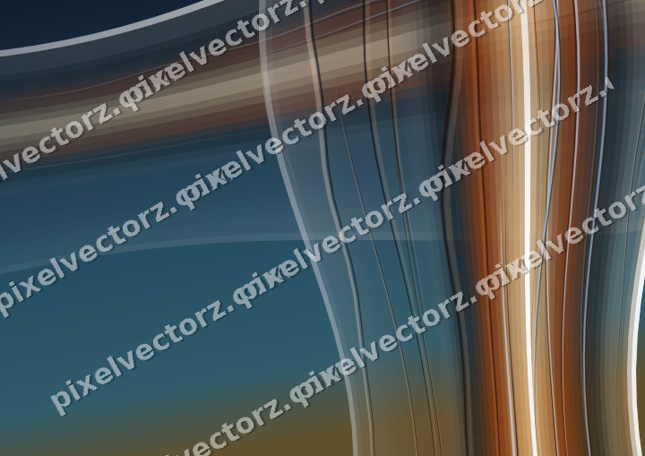 Abstract glass arc in dark blue and orange