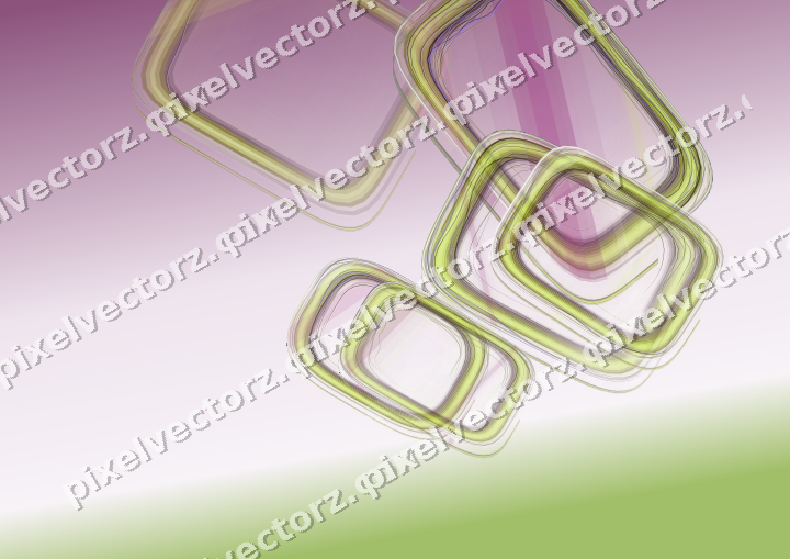 Abstract glass arc in dark magenta and lime