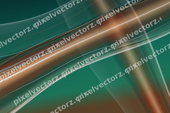 Abstract glass arc in orange and teal