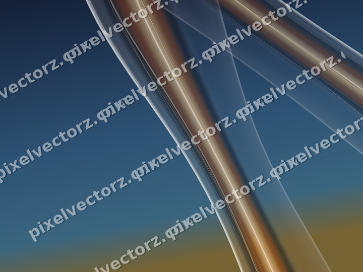 Abstract glass arc in dark blue and red