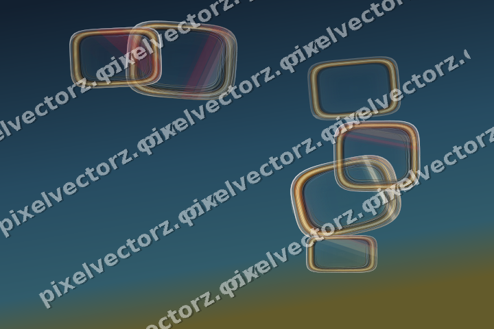 Abstract glass arc in dark pink and red