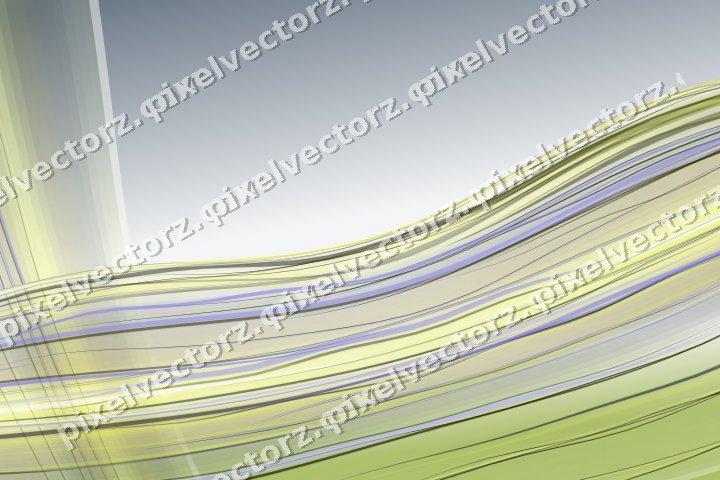Abstract glass arc in yellow and grey
