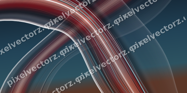Abstract glass arc in yellow and red