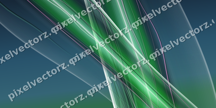 Abstract glass arc in green and teal