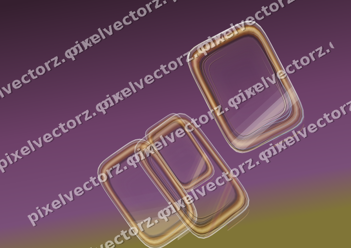 Abstract glass arc in dark magenta and amber