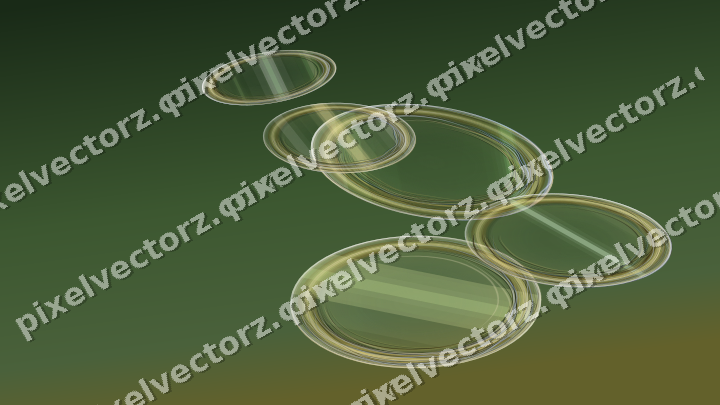 Abstract glass arc in lime and yellow