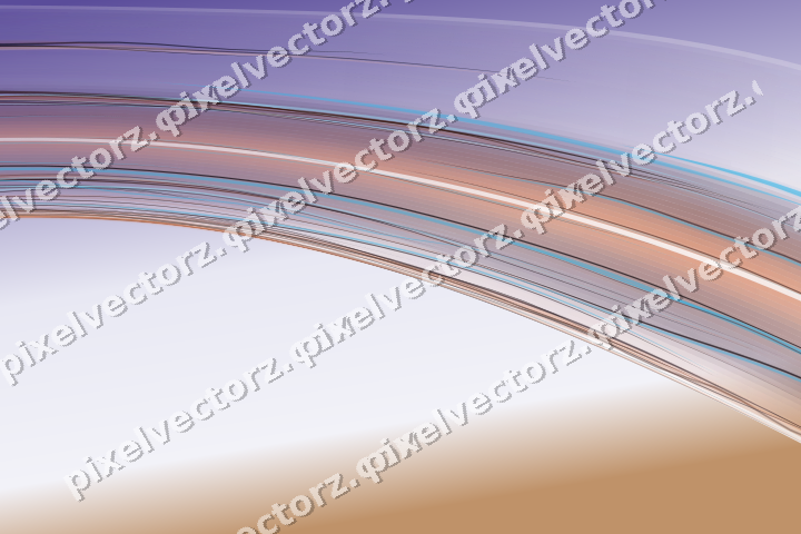 Abstract glass arc in orange and blue