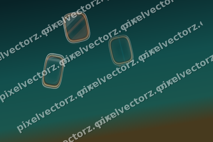 Abstract glass arc in dark teal and orange