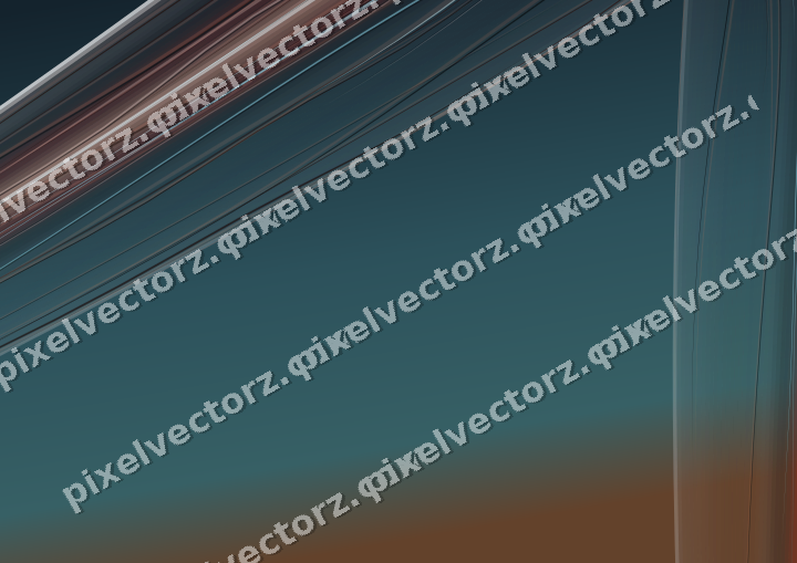 Abstract glass arc in orange and cyan