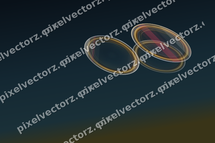 Abstract glass arc in dark pink and amber