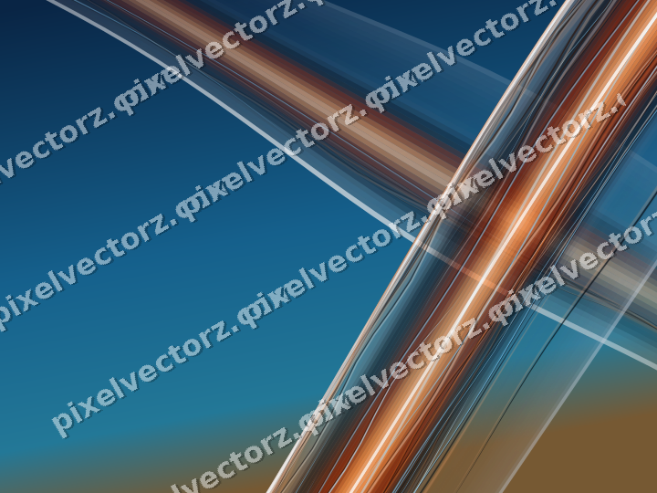 Abstract glass arc in blue and red