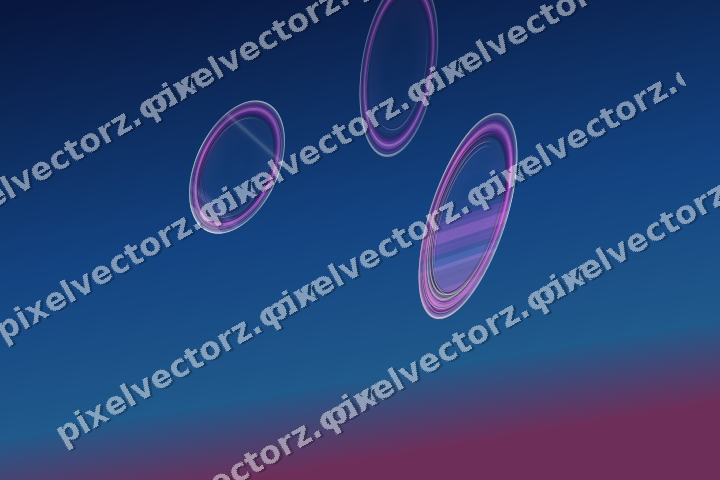 Abstract glass arc in purple and blue