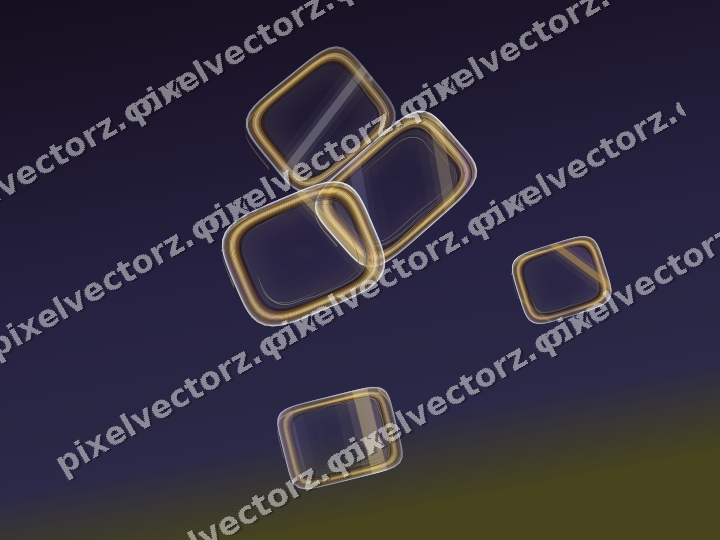 Abstract glass arc in amber and purple