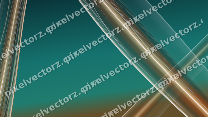 Abstract glass arc in dark teal and orange