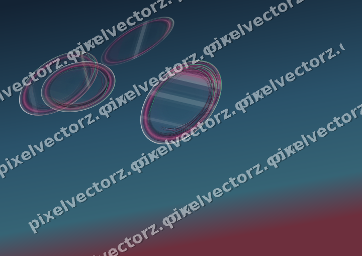 Abstract glass arc in lime and pink