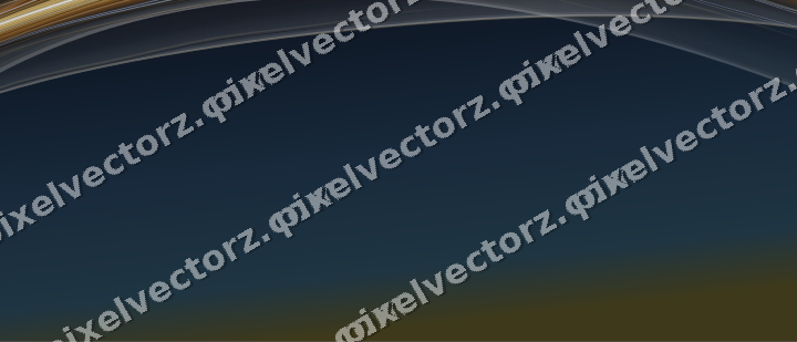Abstract glass arc in dark blue and amber