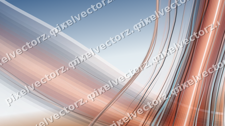 Abstract glass arc in red and orange