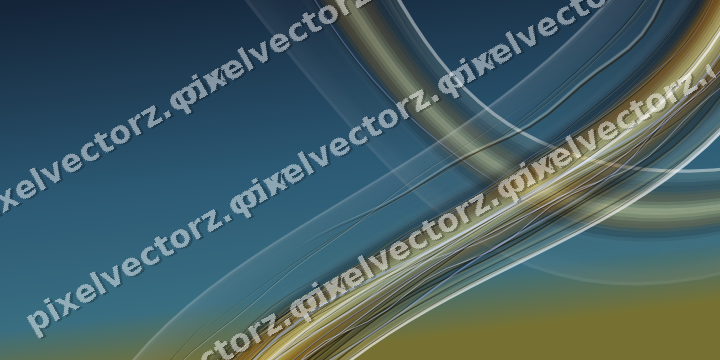 Abstract glass arc in amber and blue