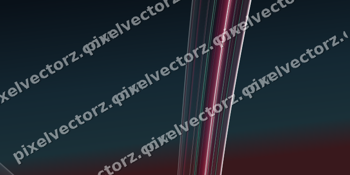Abstract glass arc in dark lime and dark pink