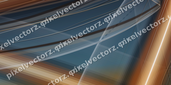 Abstract glass arc in dark blue and orange