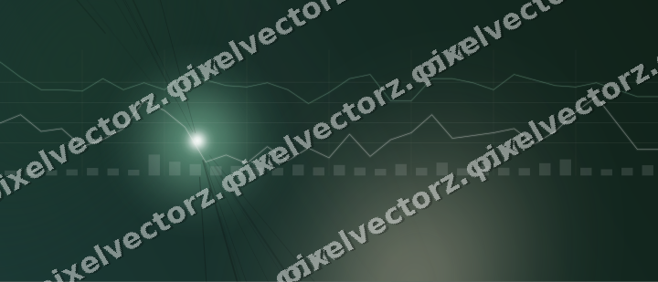 Leuchtender Neon Diagramm Hintergrund in Dunkelgrün und Orange