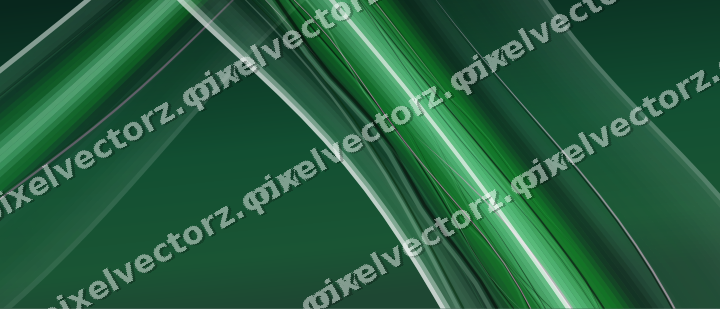 Abstract glass arc in green and teal