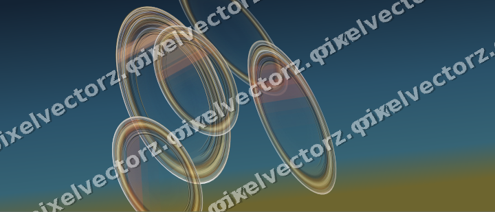 Abstract glass arc in orange and amber