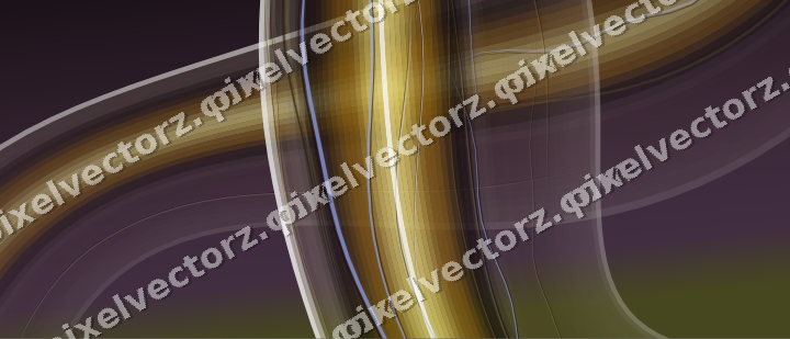 Abstract glass arc in dark magenta and lime