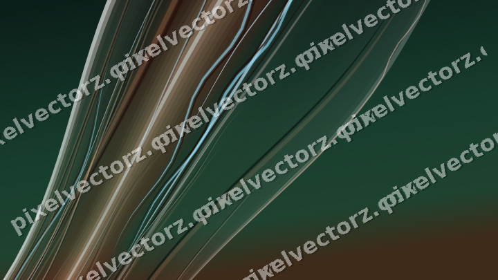 Abstract glass arc in dark green and orange