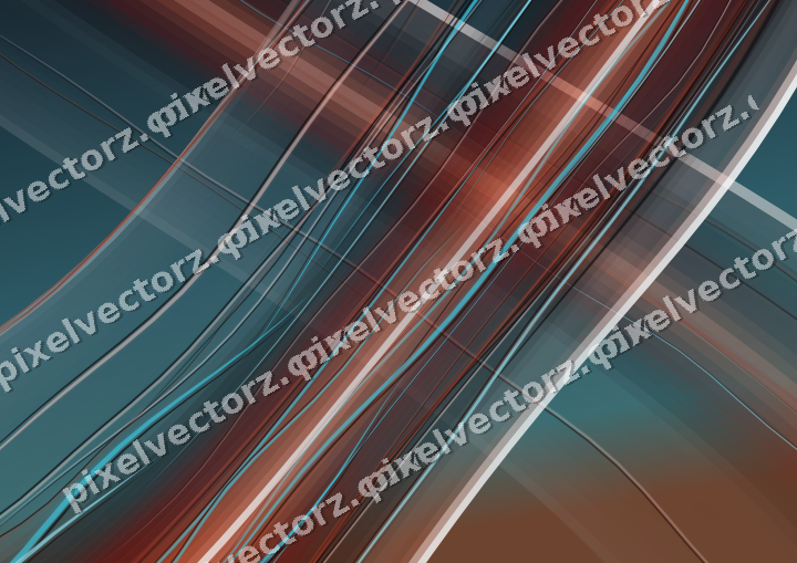 Abstract glass arc in cyan and red