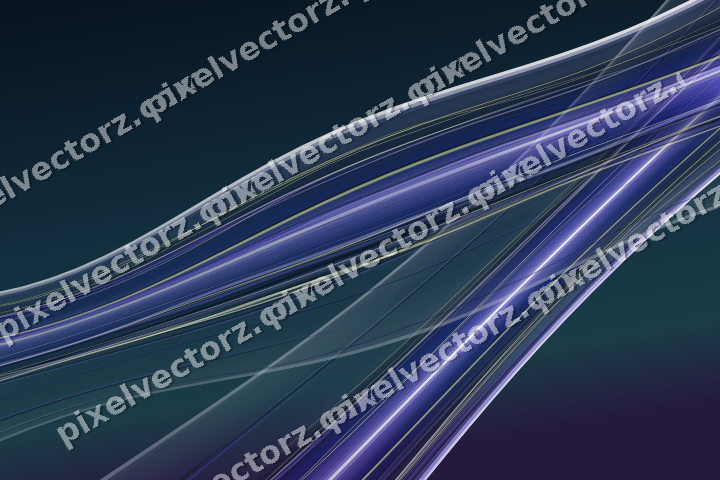 Abstract glass arc in blue and cyan