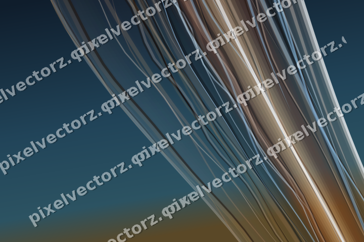 Abstract glass arc in dark teal and orange
