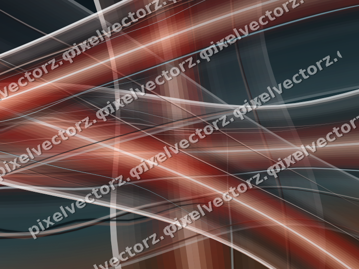 Abstract glass arc in orange and cyan