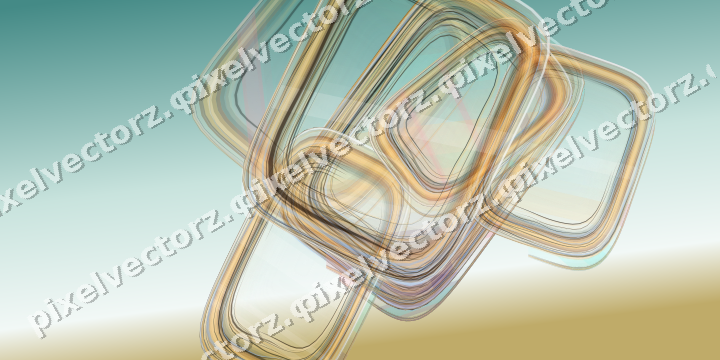 Abstract glass arc in pink and amber