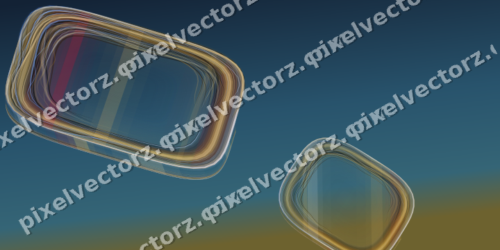 Abstract glass arc in dark pink and amber