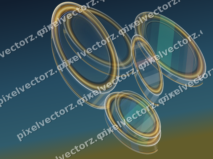Abstract glass arc in amber and green