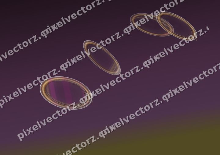 Abstract glass arc in dark magenta and amber