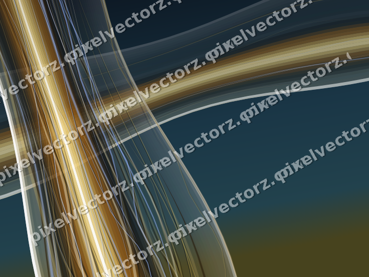 Abstract glass arc in amber and dark green