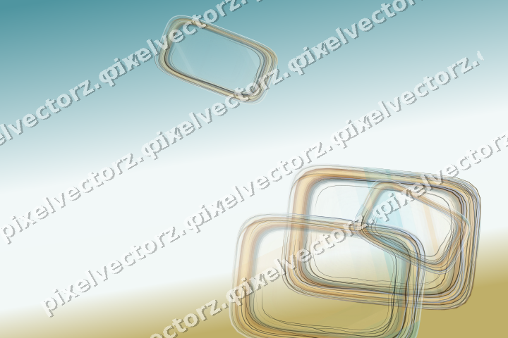 Abstract glass arc in amber and dark teal