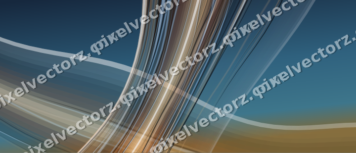 Abstract glass arc in dark teal and orange