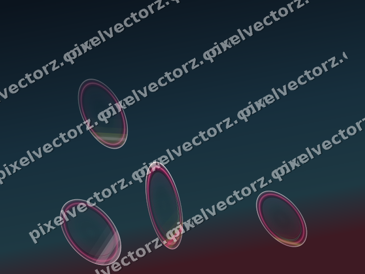 Abstract glass arc in lime and pink