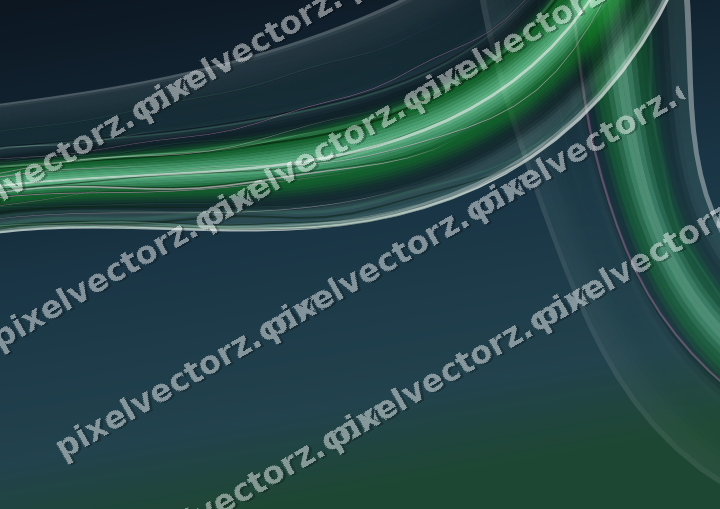 Abstract glass arc in green and teal